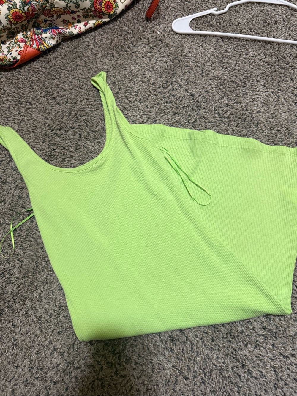 Ambiance Neon Lime Ribbed Tank Top